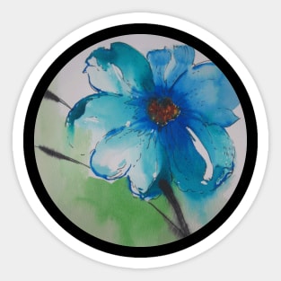 Blue Flower Power Sticker